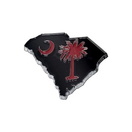 FANMATS 28911 South Carolina Black 3D Color Metal Emblem, Diecut Team Logo Auto Emblem