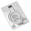 4 Pcs 63x44mm Square Flush Pull Ring Handles 316 Stainless