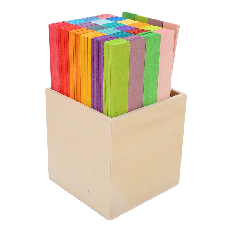 120pcs Wooden Building Blocks Colorful Bridge Building Stacking Toy Toddler