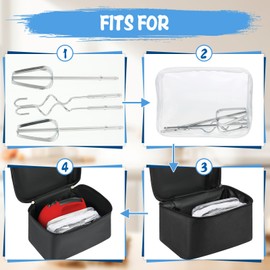 Digital Hand Mixer Carrying Bag for KitchenAid,Carrying Bag with Handle for Kitchen Aid 5/6/ 7/9 Ultra Power Speed Hand Mixers,Portable Travel Storage Case for Kitchen Aid Mixer Accessories(Box Only)
