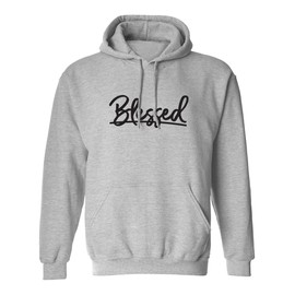 zerogravitee Blessed Adult Hooded Sweatshirt in Sport Grey - Large