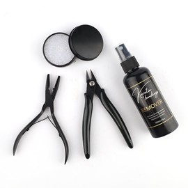 GlamorDove Pre-bonded Keratin Extensions Tool Kit 100ml Keratin Bonding Glue Remover Italian Keratin Glue 20g Keratin Glue Grain Fusion I Tip Hair Extensions Super Fast Remover Microlink Pliers