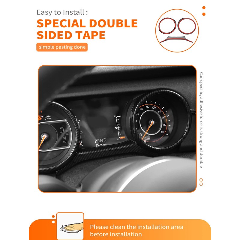 Savadicar Carbon Fiber Interior Accessories - Instrument Panel Trim Set