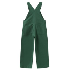 GRANDWISH Boys Canvas Bib Overalls, Kid's Green Overalls, 8
