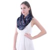 Lina & Lily Women's Loop Scarf with Anchor Print, navy