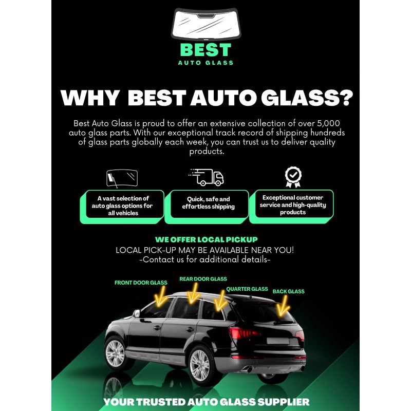 BAG Fits 2017-2020 Lincoln Continental Sedan Right Front Door Window