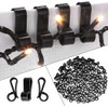 Vikdio 60 Pcs Black Gutter Hooks for Hanging Christmas Lights,