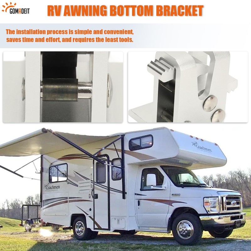 GOMADEIT RV Awning Bottom Bracket fits for RV Awning Sunchaser