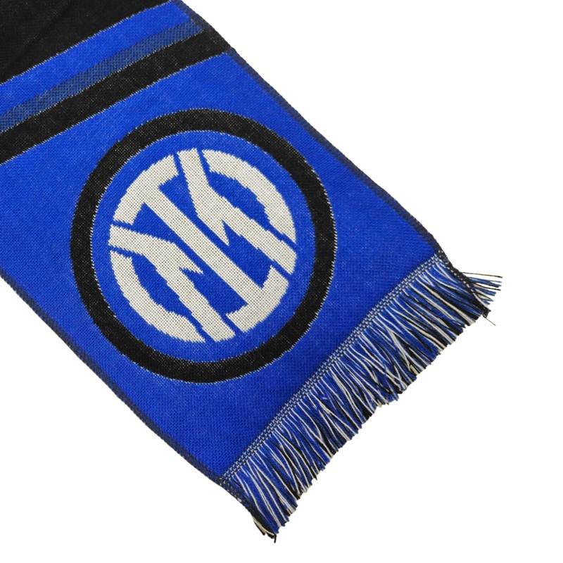 Inter, Sciarpa Jacquard dedicata al giocatore Nicolò Barella, 100% Acrilico,