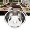 11.6x11.6x5.1in Stainless Steel Round Sink Single RV Kitchen Sink Single