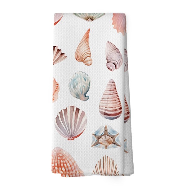XPH Summer Ocean Shell Theme Gift Kitchen Dish Towels, Beach