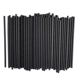 GREENPRINT 1000 Pack Black Agave Fiber Cocktail Straws Alternative to Plastic Straws & Paper Straws, Plant Based (Black, 1000), 5.75 inch