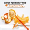 Orange Citrus Peelers, Cosmer Set of 15 Plastic Easy Slicer