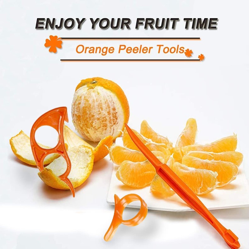Orange Citrus Peelers, Cosmer Set of 15 Plastic Easy Slicer