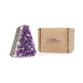 Deep Purple Project Natural and Real Amethyst Crystals Geodes from Uruguay (Medium 0.5 to 1 Lb or 227 gr to 454 gr)