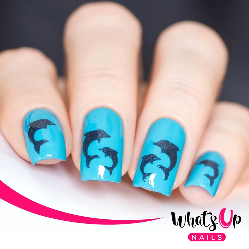 Whats Up Nails - Dolphins Vinyl Stencils for Nail Art