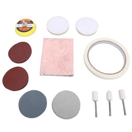 20 Pieces Watch Glass Polishing Kit Buffing Powder Felt Pad Wheel and Sandpaper Set Scratch Remover Repair Tools