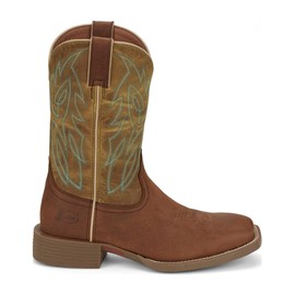 Justin Men's Canter 11" Square Toe Western Boot, Brandy - 11 D
