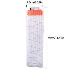 Hosim Bullet Clip, Soft Bullet Magazine for Blaster Kid's Toy Gun Ammo Cartridge Dart Gun Clips (3 pcs 18 Trans)