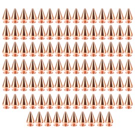 100 Sets Punk Cone Spikes Studs Electroplating Rose Gold Punk Cone Spiked Screw Rivets DIY Punk Style Decoration 10x14mm