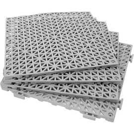 Venbytech for 12 Pack Rubber Interlocking Floor Tiles Waterproof Non-Patio Deck Mats