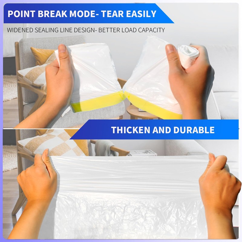 Trash Bags 8 Gallon, 60 Count Kitchen Garbage Bags, with