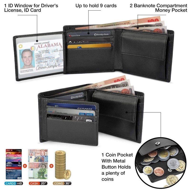 Men's Wallet, Black (black-1)