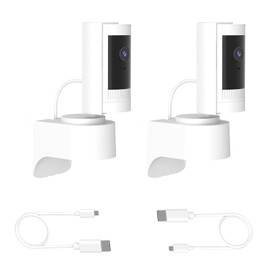 Baaletc 2 Pack Outlet Mount for Ring Indoor Cam (2nd Gen), Plug-in Wall Mount Stand for Ring Indoor Cam 360 Degree Swivel and Space Saving Design Camera Holder