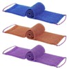 Pinkiou 3 Pieces Shower Sponge with Handle, African Exfoliating Net