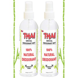 2-PACK Thai Deodorant Spray - Clinically Tested - Made in USA - Whole Body Natural Crystal Salt Deodorant Spray for Women Men & Teens, (8 Oz)