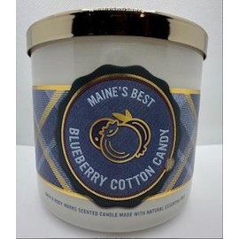 Maine's Best Blueberry Cotton Candy 3 Wick Scented Candle 14.5 Ounce