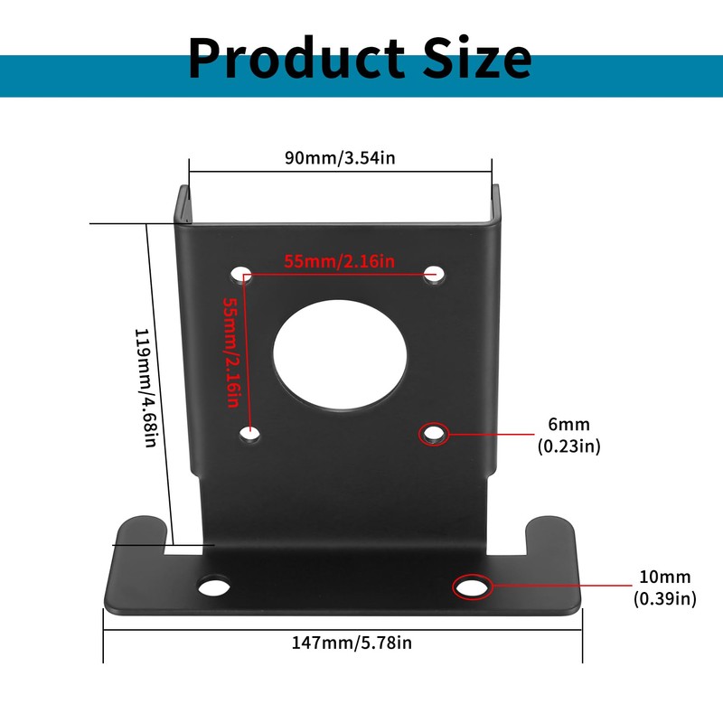 Post Holder, Pack of 2 Screw-On Sleeves, 90 mm Deck