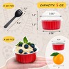 Red Cupcake Liners Muffin Tins 50 Pack,Free-Air 5oz Aluminum Foil