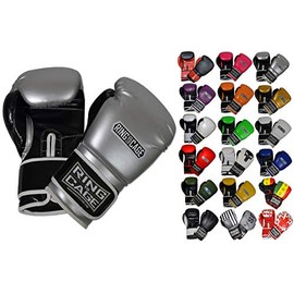 Gym Training Stand-Up Boxing Gloves (Silver/Black, Regular-12oz)