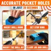 14 Pcs Pocket Hole Jig Kit for Woodworking – Aluminum