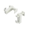 Pack of 2 Brackets for Blinds/Curtain Rod White
