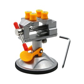 Bench Vise,360 Degree Suction Small Drill Press Vice - Aluminum Alloy Small Carving Tools with Suction Cup Table Clamp for Metalworking Jewelry Making Wood Craft