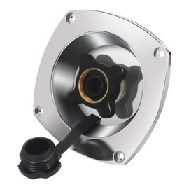 RV City Water Inlet with Pressure Reducing Valve,Chrome Water Fill Inlet Replacement with Check Valve,RV Water Inlet Connection,for Marine,Trailer,Motorhome inlet