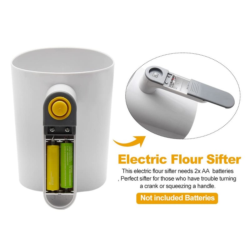 Battery Operated Electric Flour Sifter for Baking, Electric Flour Sifter