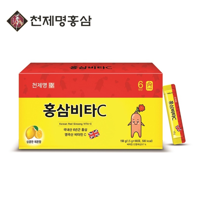 Cheonjemyeong Red Ginseng Vitamin C 100 Packets / 천제명 홍삼비타민C