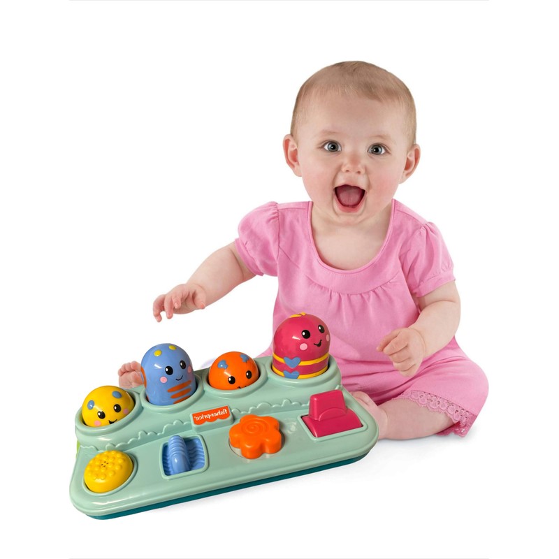 Fisher-Price Brilliant Basics Boppin' Activity Bugs, Pop-Up Infant Toy Development