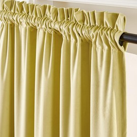 Lazzzy Light Green Velvet Curtains 96 Inches Long Thermal Insulated Drapes for Bedroom Living Room Darkening Window Treatments Rod Pocket 2 Panels, Citron