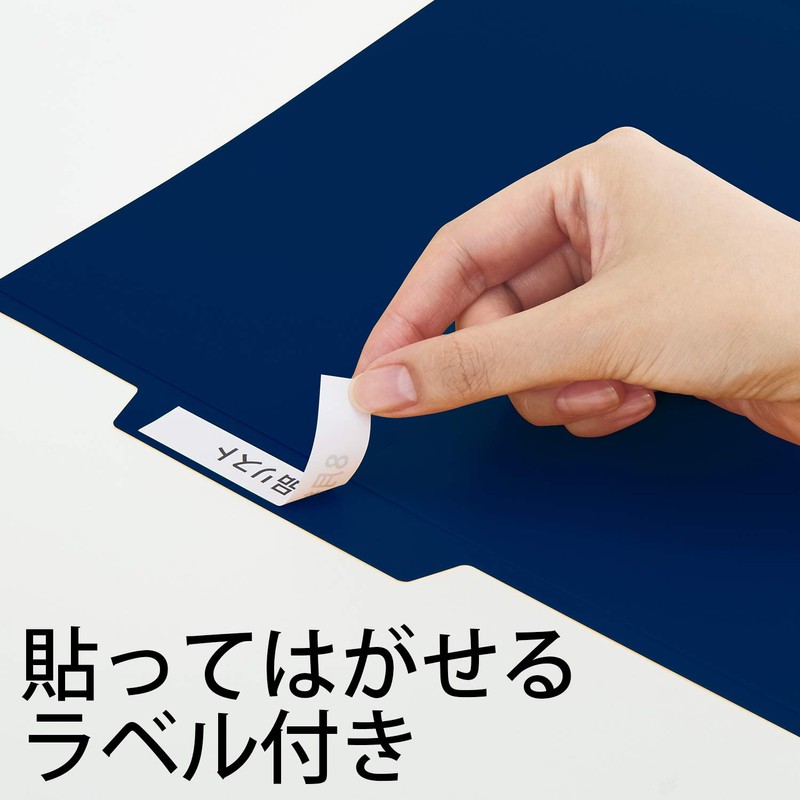 Plus 86-805 Individual Folders PP A4 Navy 5 Pack