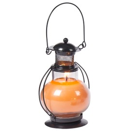 MARRAKESCH Orientalische Laterne als Lavendel Duftkerze im Glas 14cm Vintage Deko Windlicht mit Duft