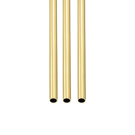 DTGN 6.5 mm x 0.5 mm x 300 mm (AD x Wall TxL) Brass Pipe - 3 Pack - Good for Machine Equipment Crafts Decorative Frame - Round Metal Hoses