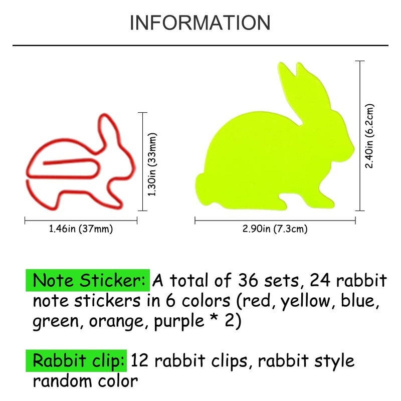 Small Animal Sticky Notes, Rabbit Shaped Sticky Notes and Paper
