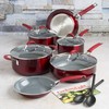 Cooking Light Nonstick Ceramic Pots and Pans Set with Silicone