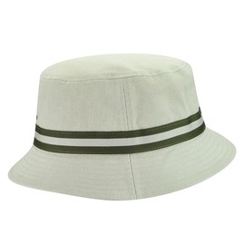 Kangol Stripe Lahinch Bucket Hat, Beige, Small
