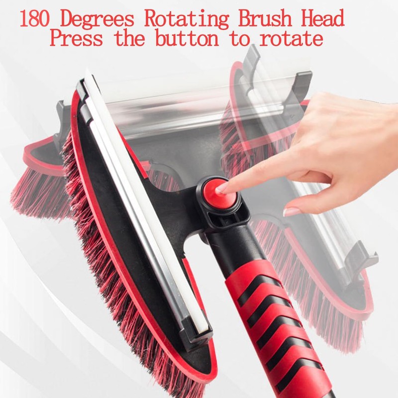 DE Anderqueen 42" Car Snow Brush & Ice Scraper Red