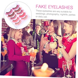 WOONEKY 10pcs Colorful False Eyelashes Dramatic Dense Lashes for Smoky Daily Makeup Lightweight Reusable Your Eye Look Unique Styles